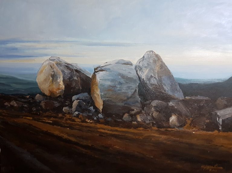 222 Sassi in sardegna acrilico su tela 80x60 2003