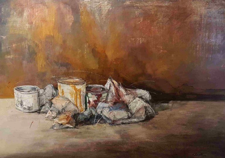 acrilico su cartone pressato 100x70