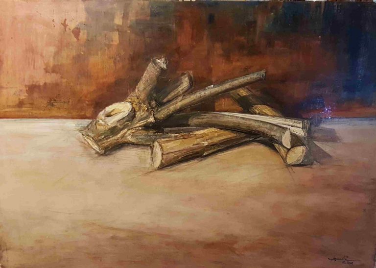 legna acrilico su cartone 100x70